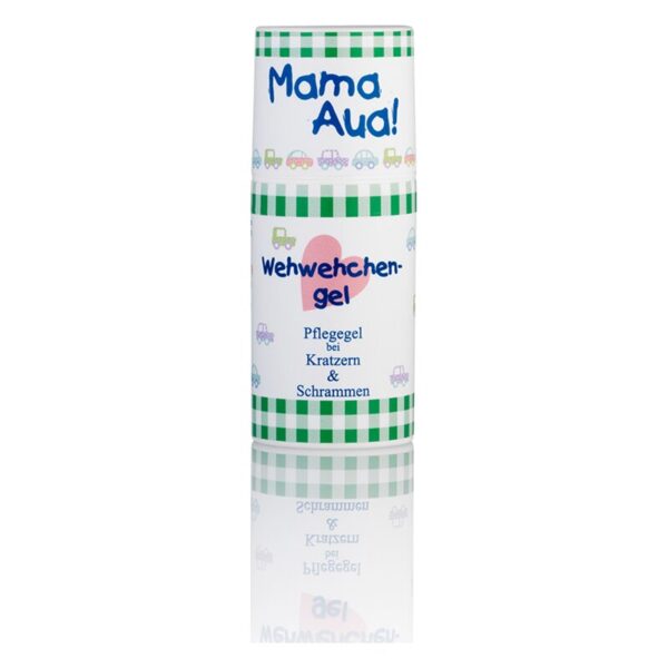 Rundes Gelbehältnis mit buntem, kindgerechtem Design und Angebotsnamen auf der Vorderseite.